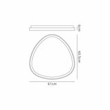 Niseko Triangular LED Flush Ceiling Light 3000K 48W - White