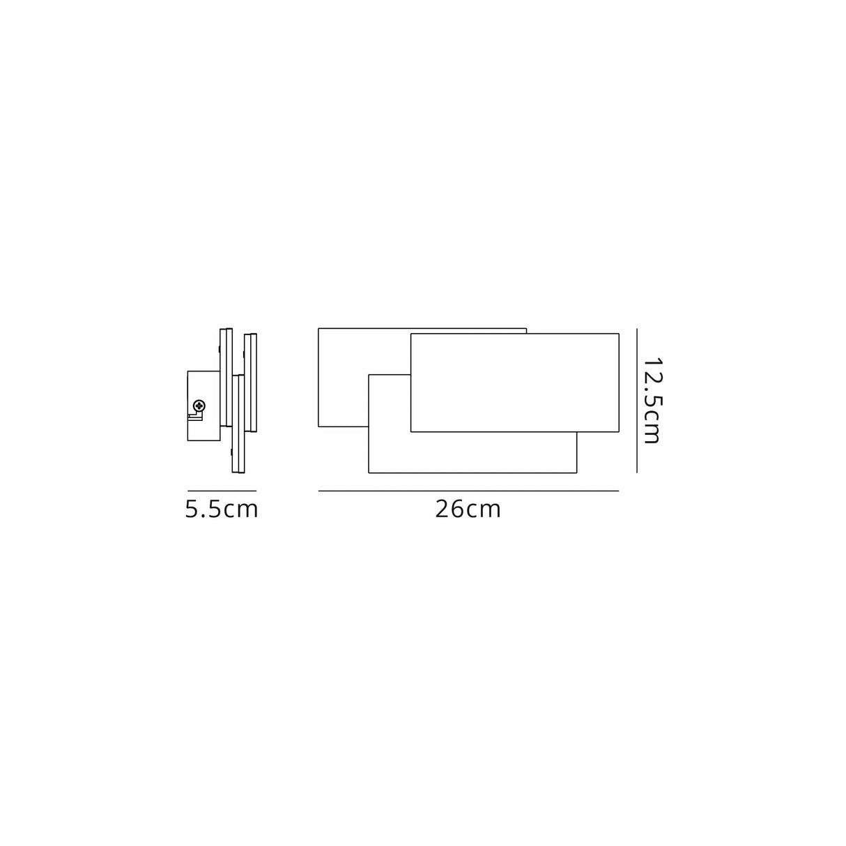 Tahiti XL LED Wall Light 12W 3000K - Black