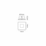 Dalia 14cm LED Wall Light 12W 3000K - Gold/White