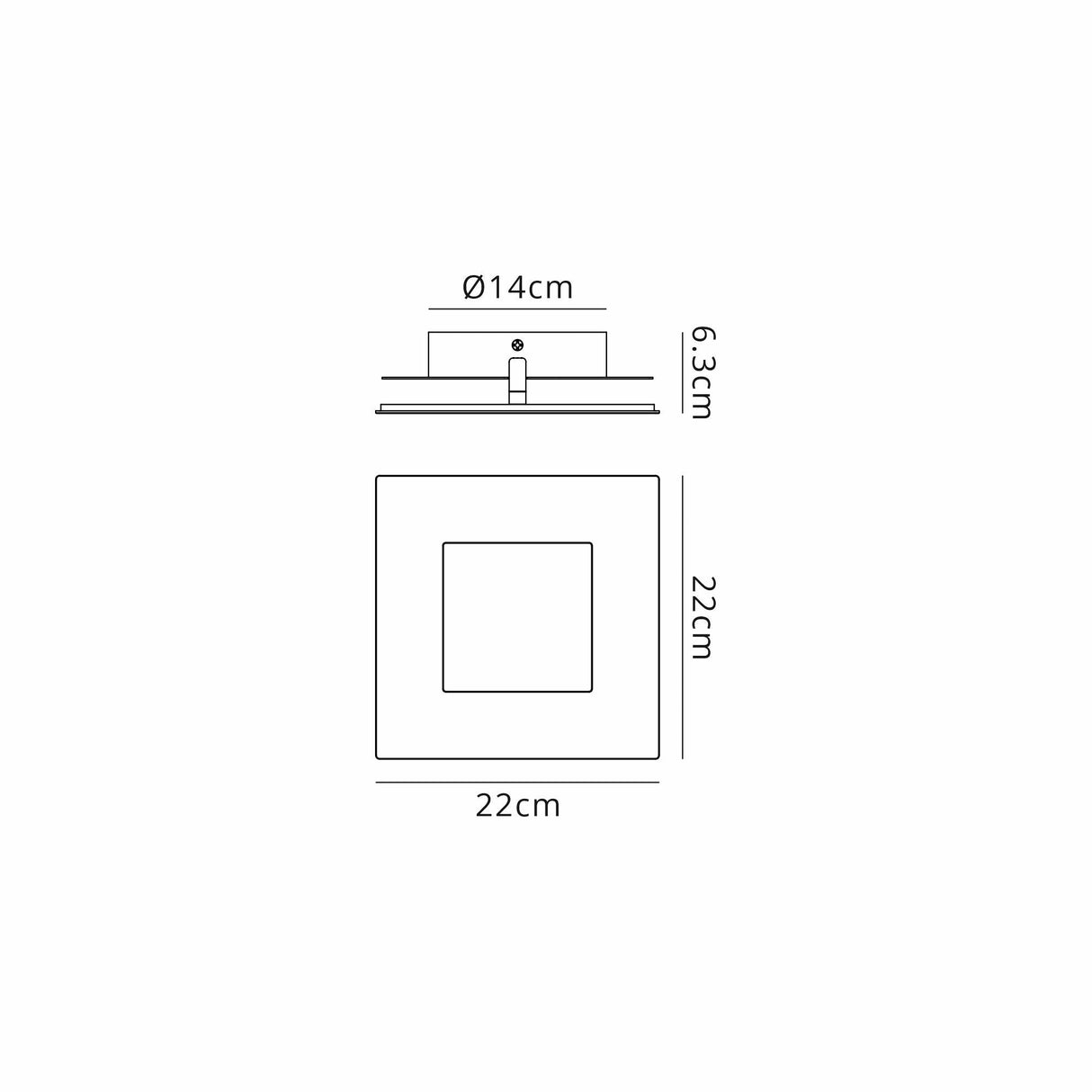 Dalia 22cm LED Wall Light 24W 3000K - Gold/White