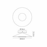 Orion LED Semi-Flush Ceiling Light 20W 3000K – White/Black