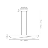 Bianca Dimmable LED Suspension Light 50W 3000K - White