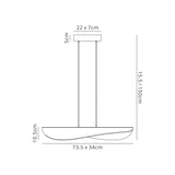 Bianca Dimmable LED Suspension Light 40W 3000K - White