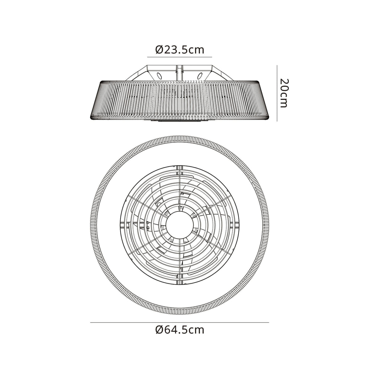 Polinesia Large CCT Dimmable LED Ceiling Retractable Fan Light - Brown