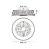 Polinesia Large CCT Dimmable LED Ceiling Retractable Fan Light - Brown