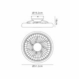 Turbo CCT Dimmable LED Ceiling Retractable Fan Light With Remote - White