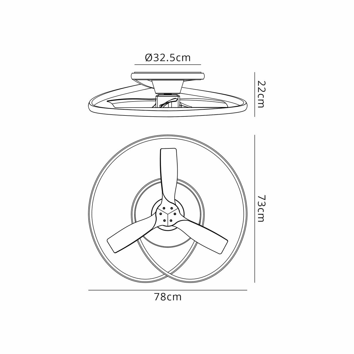 Ocean CCT Dimmable LED Ceiling Retractable Fan Light - Brown