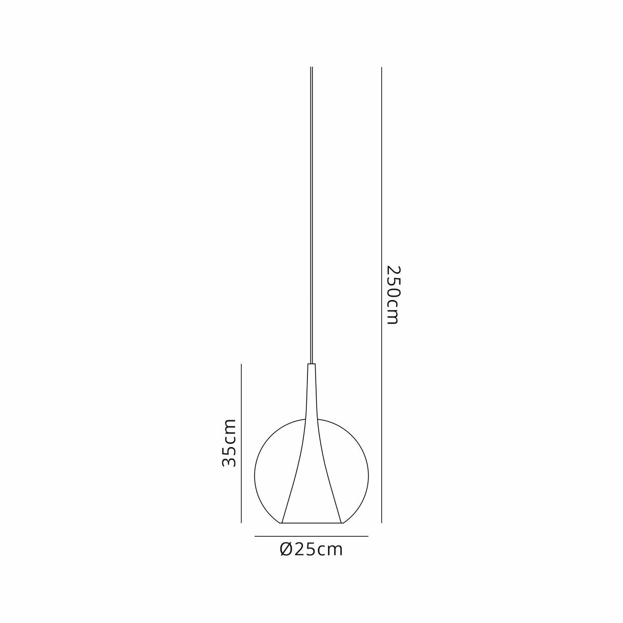 Elsa 25cm 1 Light Round Glass Pendant Light - Copper & Frosted