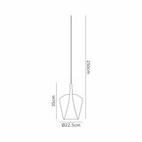 Elsa 22.5cm 1 Light Glass Bell Pendant Light - Bronze & Frosted