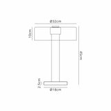 Gin 1 Light Large Table Lamp - Black