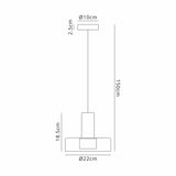 Gin 22cm 1 Light Pendant Light - Black