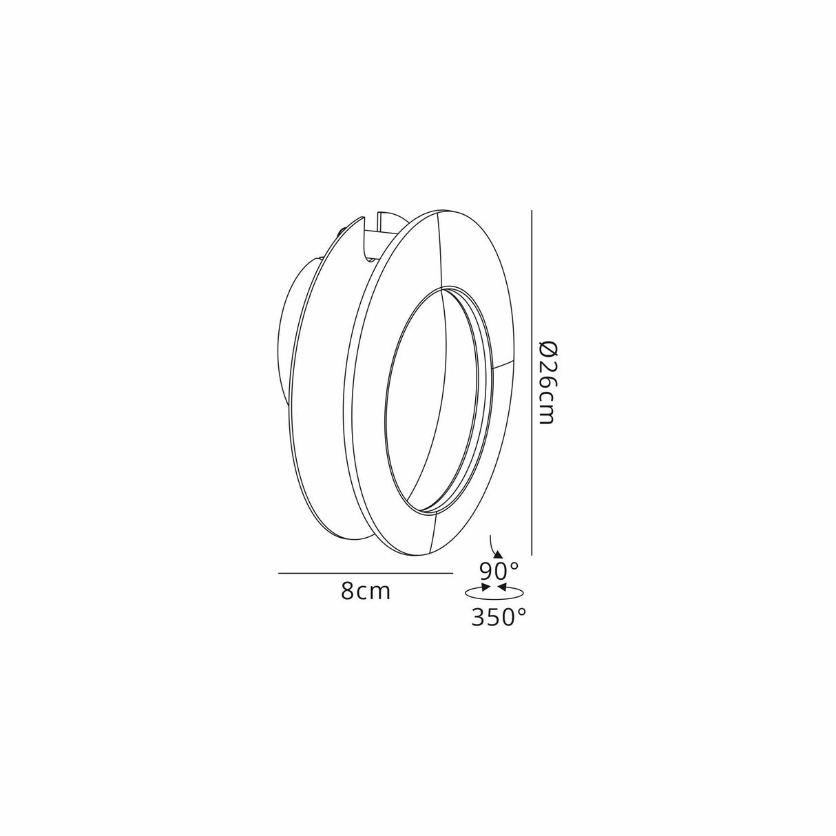 Toronto LED Wall Light 15W 3000K - Matt White