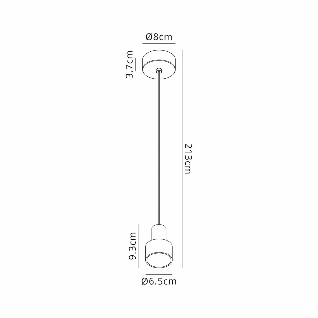 Gruissan 6.5cm LED Pendant Light 5W 3000K - Black & Gold