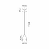 Gruissan 6.5cm LED Pendant Light 5W 3000K - Black & Gold