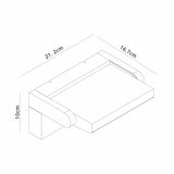Cooper PIR Sensor Adjustable Outdoor LED Wall Light - Black