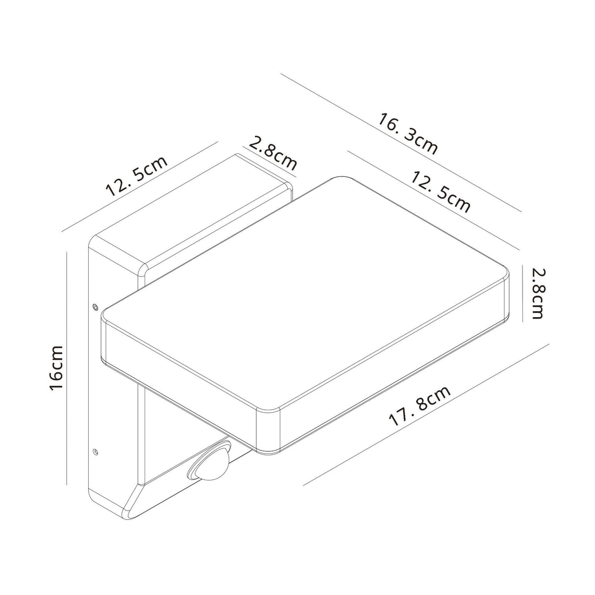 Cooper PIR Sensor Outdoor LED Wall Light 20W 3000K - Black