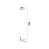 Line drawing of the Nassau Dimmable LED Floor Lamp 30W 3000K in black: 182 cm tall, base diameter 25 cm, base height 3.8 cm, top diameter 27 cm—ideal for modern lighting.