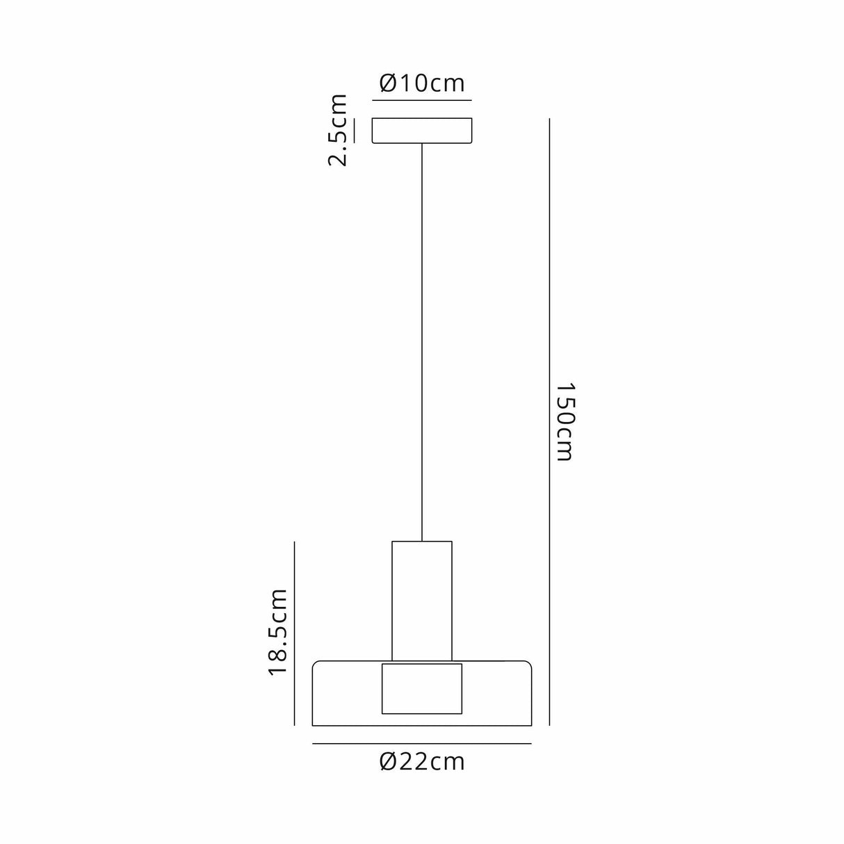 Gin 22cm 1 Light Pendant Light - Gold