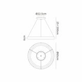 Niseko 65cm CCT LED Suspension Light With Remote Control & App - Gold