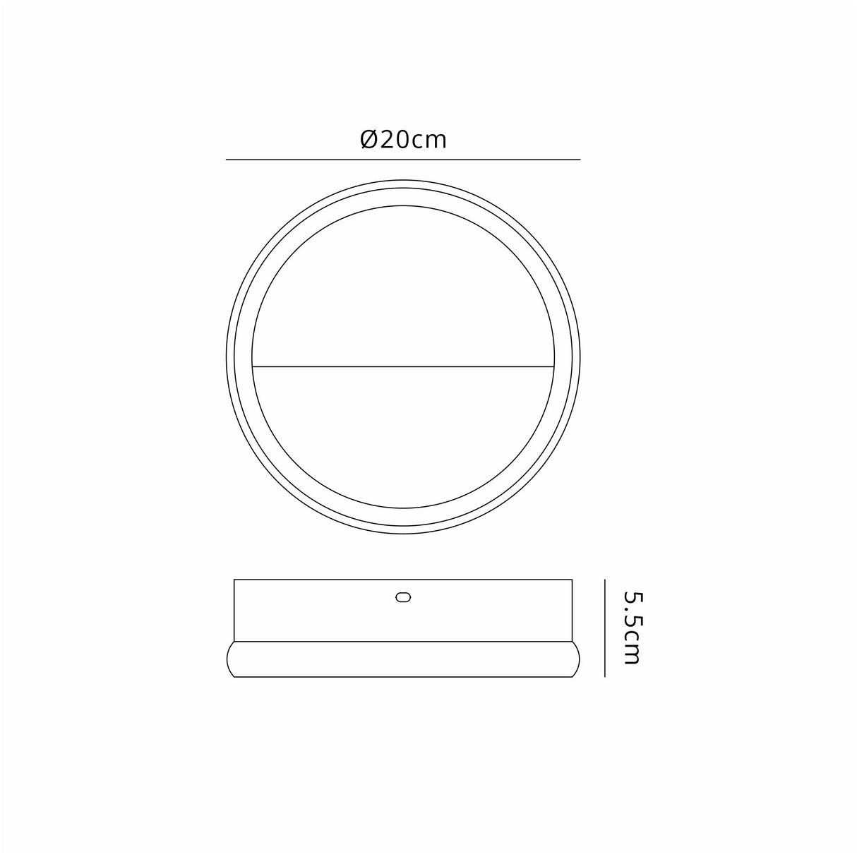 Kitesurf 20cm LED Wall Light 8W 3000K - Black