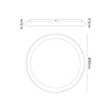 Niseko Ring CCT Dimmable LED Flush Ceiling Light With Remote Control 78W - Black