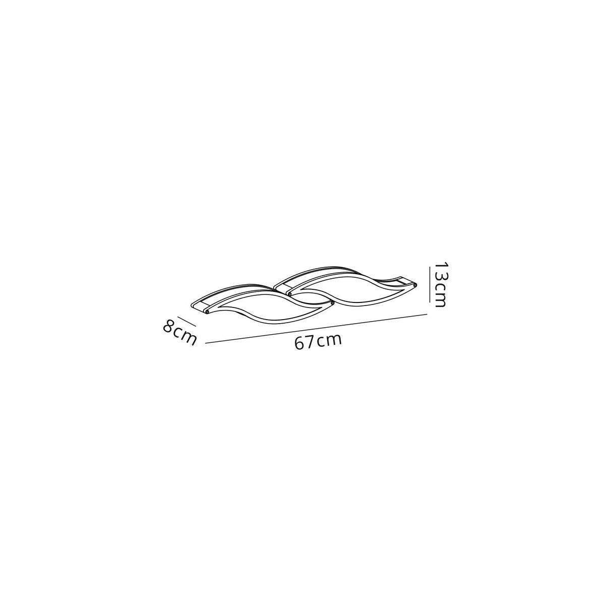 Sintesys Small 2 Light Wall Light - Polished Chrome