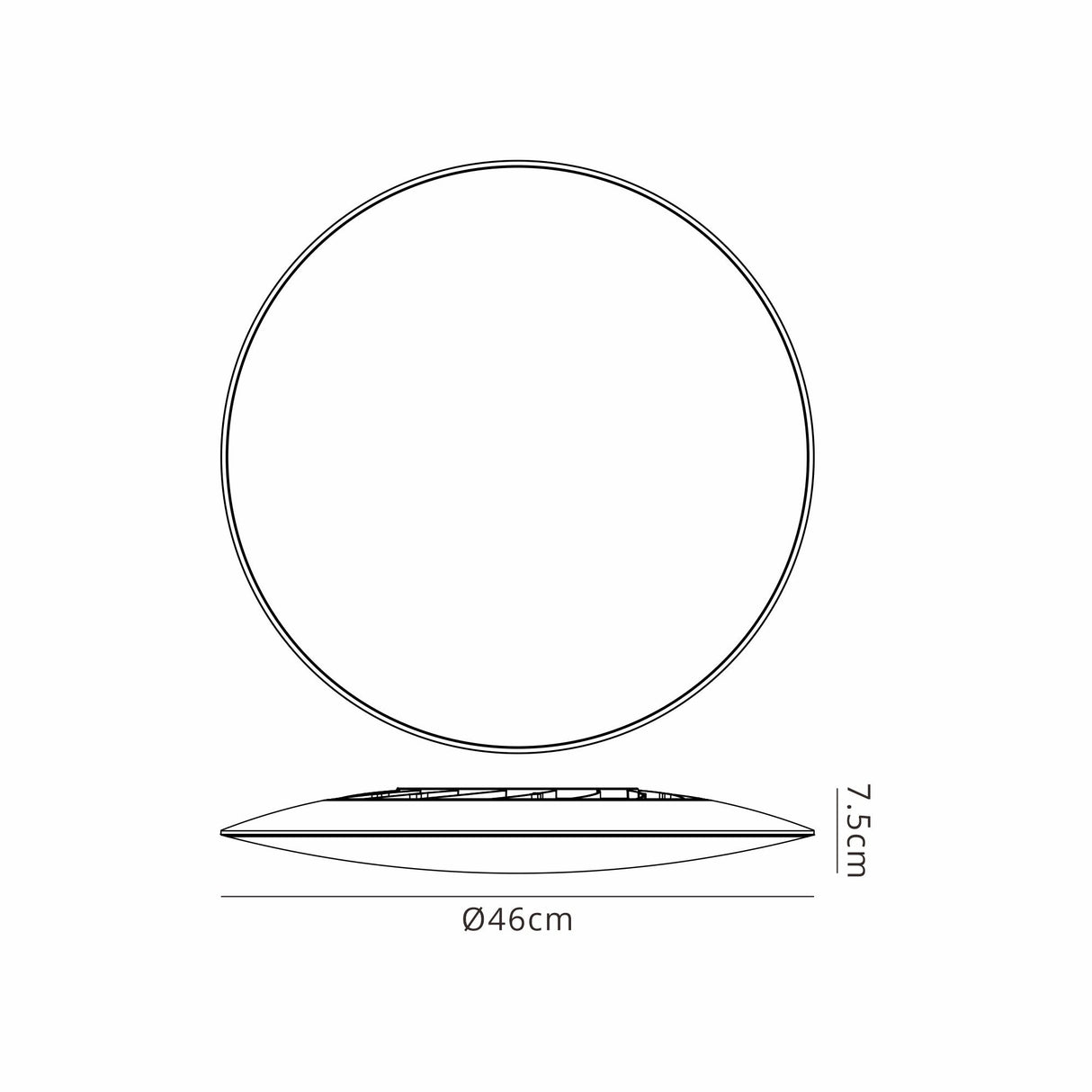 Slim CCT LED Flush Ceiling Light 50W With Switch - White