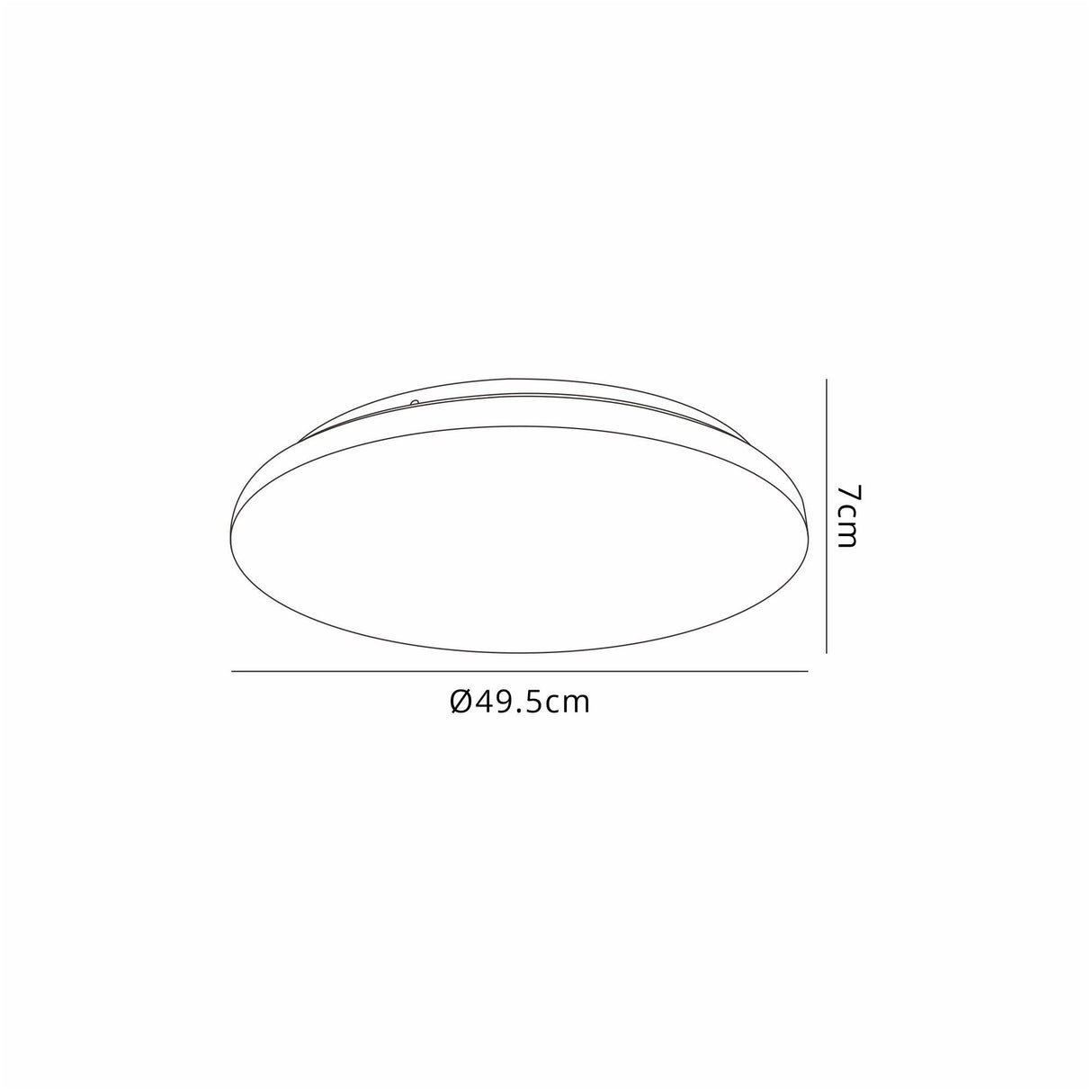 Zero CCT LED Flush Ceiling Light 48W With Switch - White