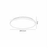 Zero CCT LED Flush Ceiling Light 48W With Switch - White