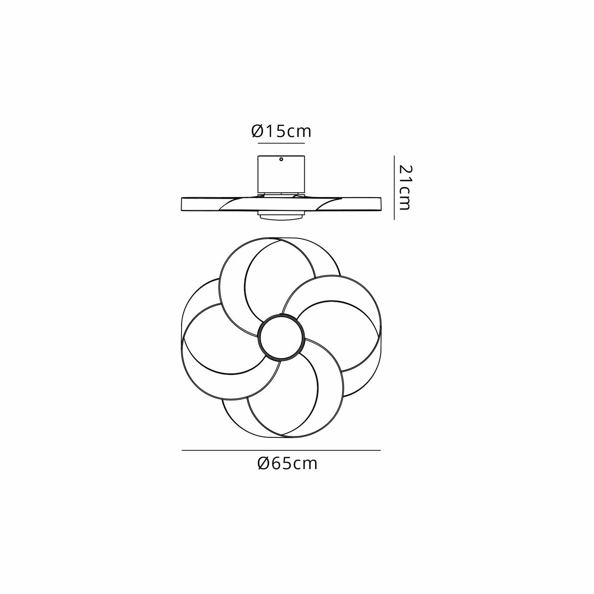 Rose CCT Dimmable LED Ceiling Retractable Fan Light With Remote Control - White