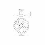 Rose CCT Dimmable LED Ceiling Retractable Fan Light With Remote Control - White