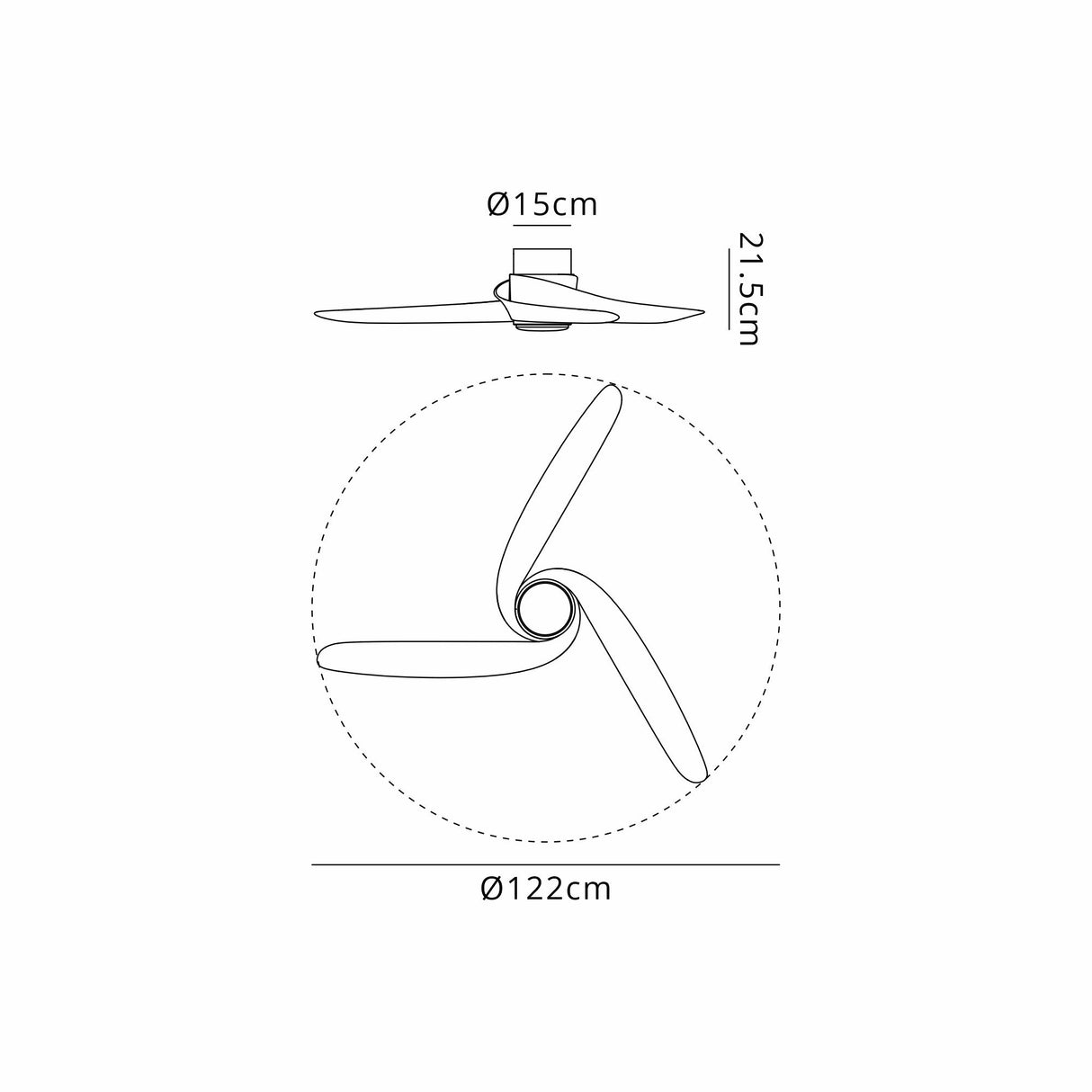 Groenland CCT Dimmable LED Ceiling Fan Light With Remote & APP Control - White