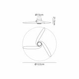 Island CCT Dimmable LED Ceiling Fan Light With Remote & APP Control - Black