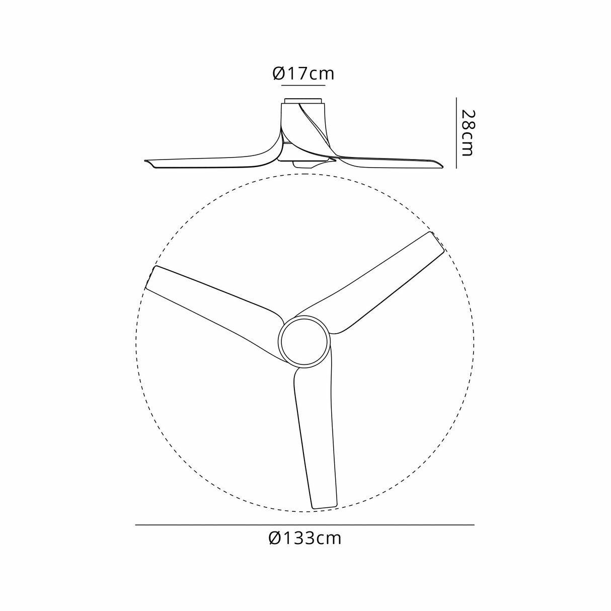 Ushuaia CCT Dimmable LED Ceiling Fan Light With Remote & APP Control - White