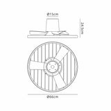 Soho CCT Dimmable LED Ceiling Fan Light With Remote & APP Control - Brown/White