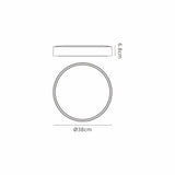 Cumbuco II Round CCT LED Flush Ceiling Light 30W - White