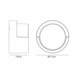 Creek Round Outdoor CCT LED Wall Light 15W - Black