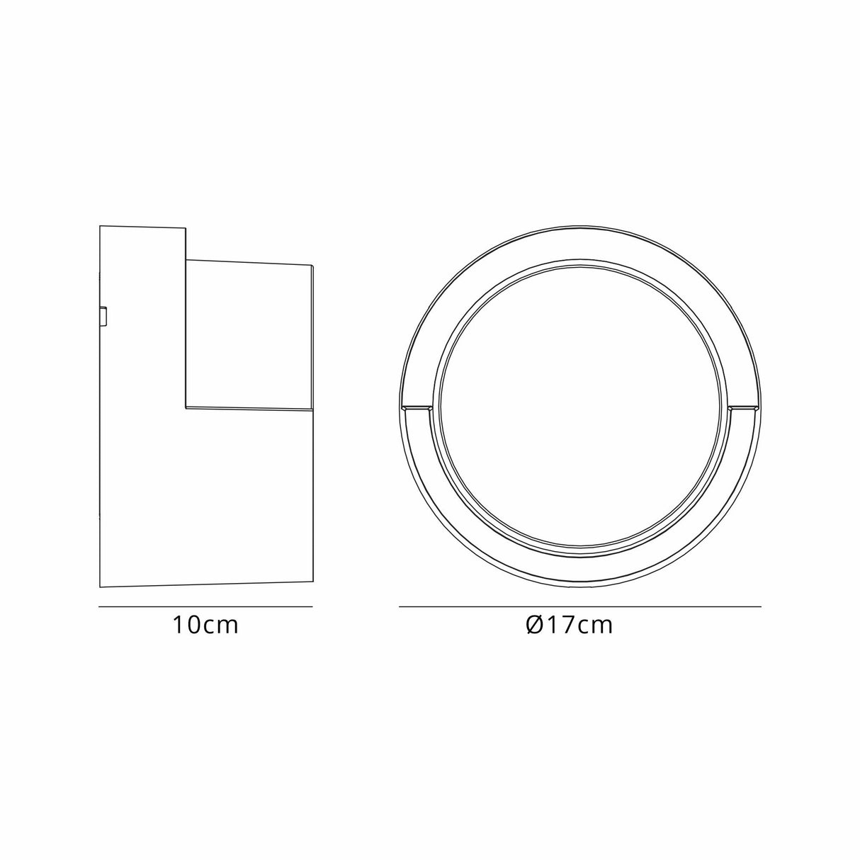 Creek Round Outdoor CCT LED Wall Light 15W - Brown