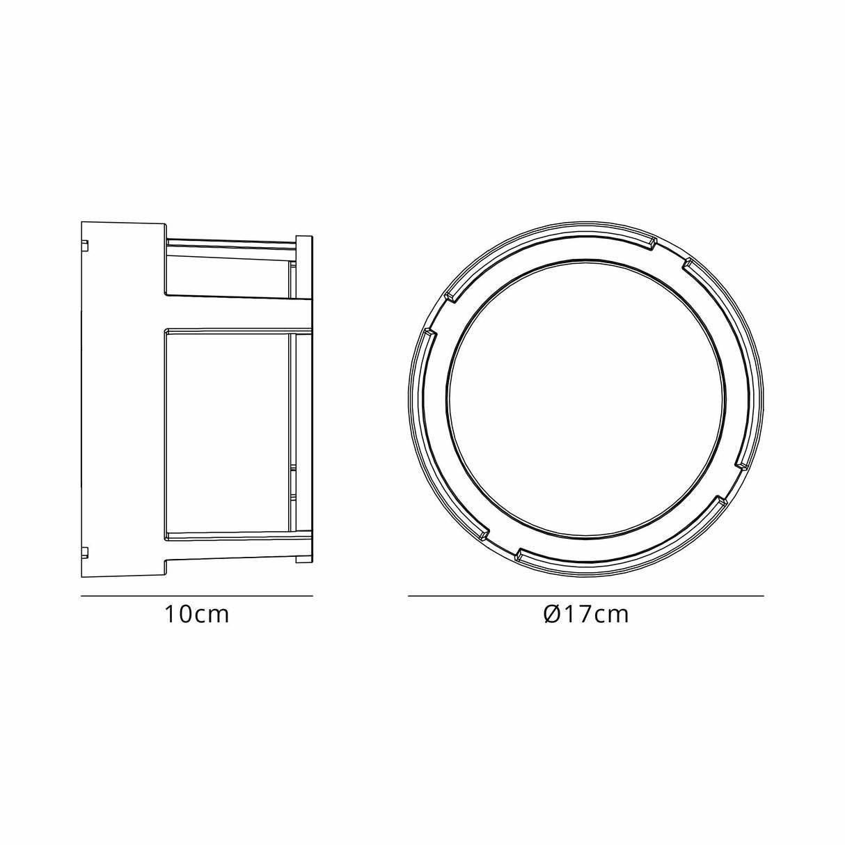 Creek Round Outdoor CCT LED Ceiling/Wall Light 15W - Black