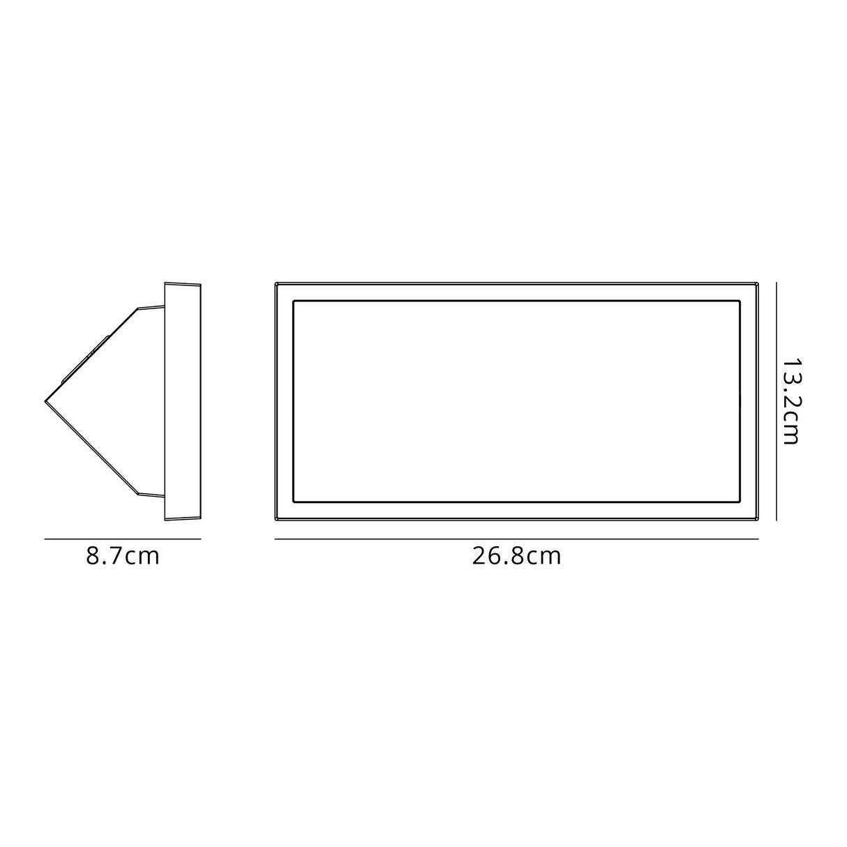 Creek Angled Outdoor CCT LED Wall Light 20W - Brown