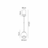 Drop LED Pendant Light 7W 3000K - Pearl Black