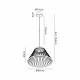 Spider 60cm LED Pendant Light 43W 3000K - Matt Grey & Brown