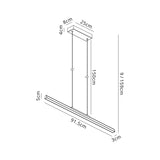 Lineal 90cm LED Linear Suspension Light 36W 3000K - Sand Black