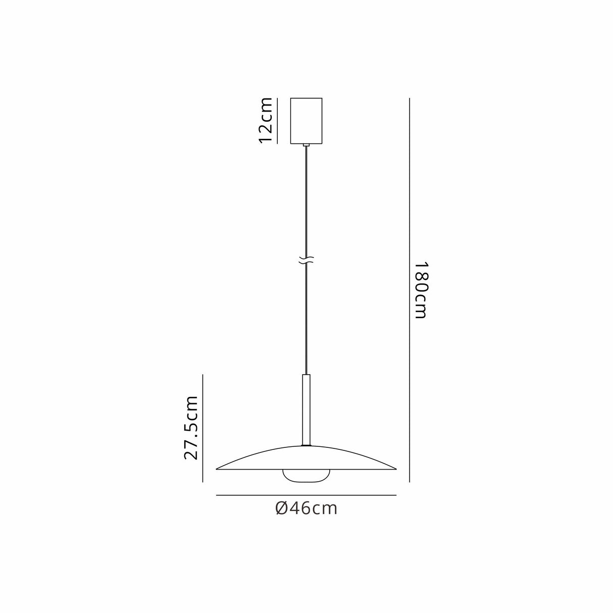 Lidia 40cm LED Pendant Light 12W 3000K - Coffee