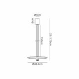 Nomada 48cm LED Pendant Light 33W 3000K - Sand Black & Gold