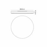 Turin CCT LED Flush Ceiling Light 50W With Switch - White