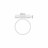 Turin CCT LED Flush Ceiling Light 30W With Switch - White