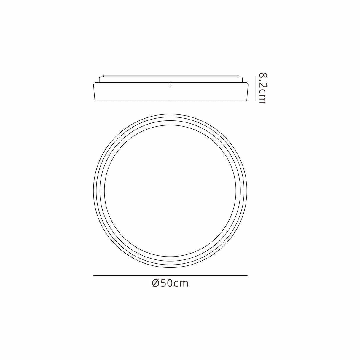 Verona CCT Dimmable LED Flush Ceiling Light With Remote Control 55W - Gold