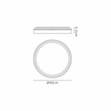 Verona CCT Dimmable LED Flush Ceiling Light With Remote Control 40W - Grey