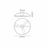 Nepal II CCT Dimmable LED Ceiling Retractable Fan Light With Remote Control - White